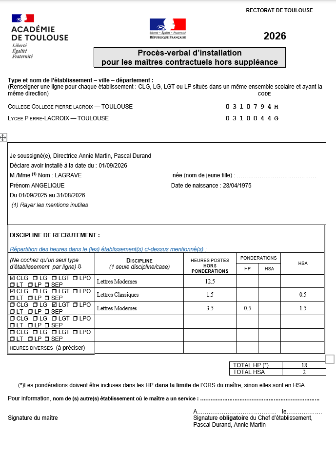 Exemple de PV d'installation généré automatiquement par DotaPilot